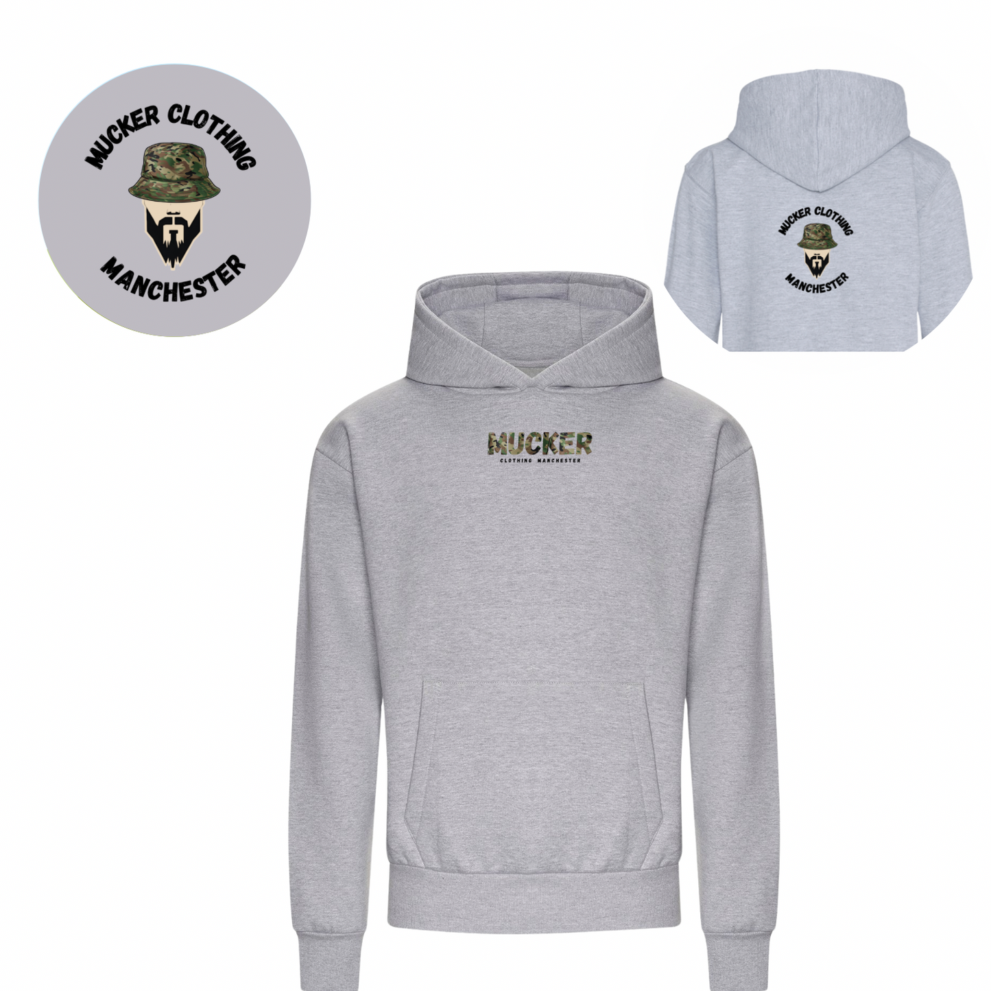 Mucker Manchester Hoodie Grey