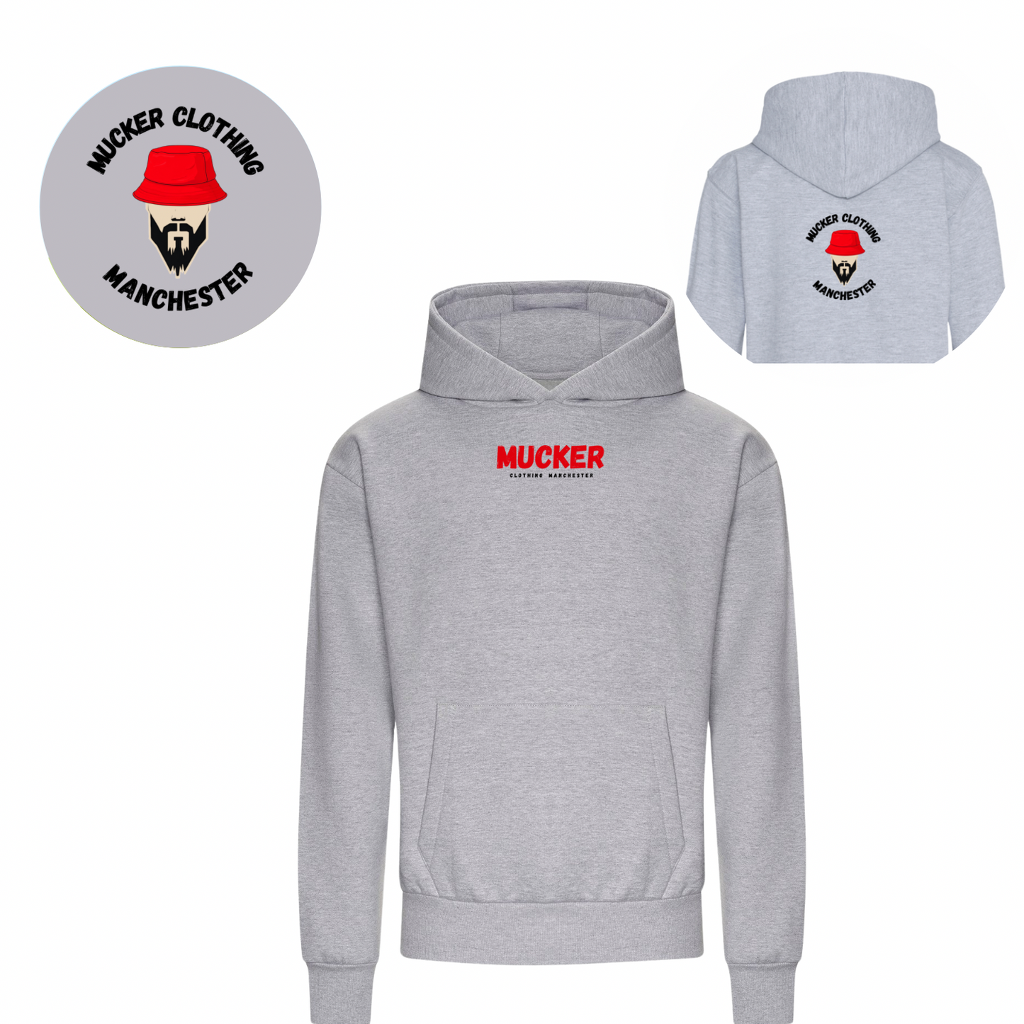 Mucker Manchester Hoodie Grey